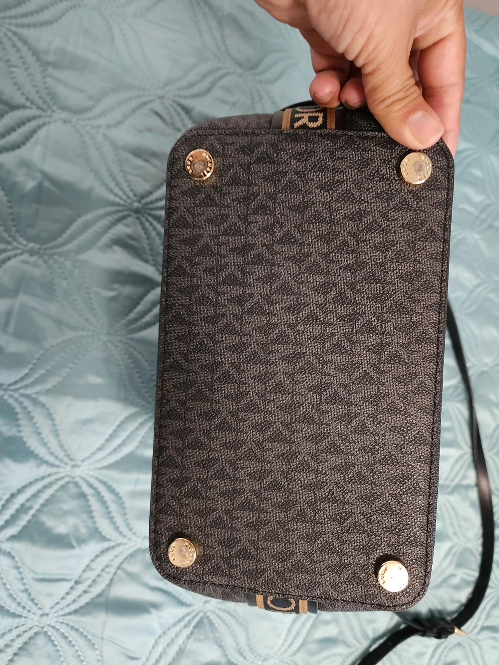 Michael Kors Black Logo Drawstring Shoulder Bag